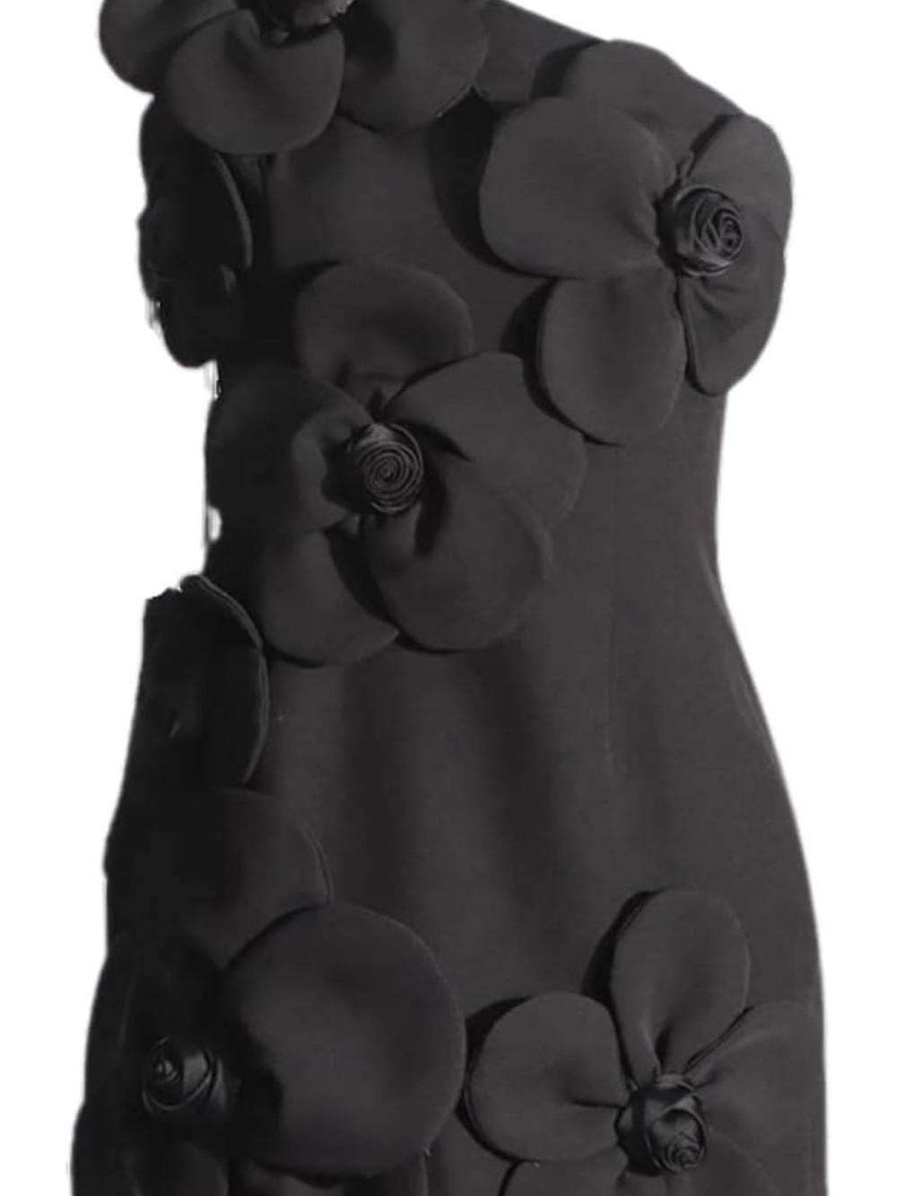 Women's Luxury Mini Dress with 3D Floral Elegant Cocktail Party Dress Wedding